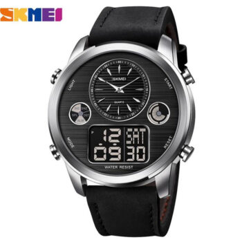 Men's 1653 Time Sport Analog Digital Leather Watch