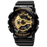 SKMEI Men's Digital Sports Watch, 1834 LED Round Large Face Analog Quartz Wrist Watch