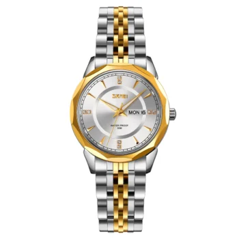 Skmei 9264 Classy Elegant Diamond Cart Stainless Steel Luminous Ladies Watch
