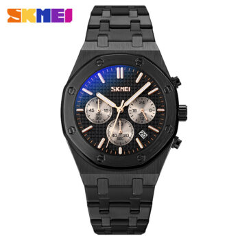 SKMEI 9296 Luxury Business Quartz Men’s Watch Stainless Steel Calendar Waterproof