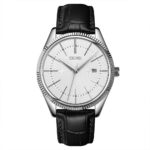 SKMEI 9298 Leather Strap Casual Analog Quartz Watch for Men