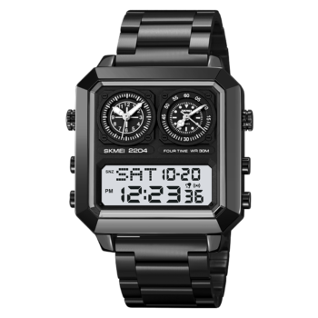 Skmei 2204 MEN watch DIGITAL stainless watch-black