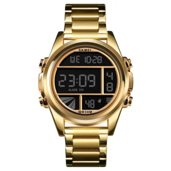 SKMEI 1448 Fashion Creativity Dial Design Digital Watch-gold