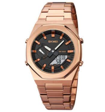 skmei mens Dual time Watch 1816-rose gold