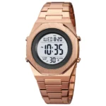 SKMEI 2066 Stainless Steel Sports Watch Multi-functional Student Clock Digital Waterproof