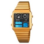 SKMEI 2198 stainless dual display time watch for men
