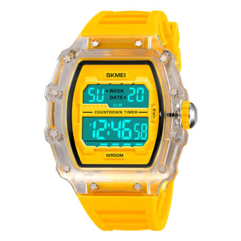 skmei 2296 sports digital watch-yellow