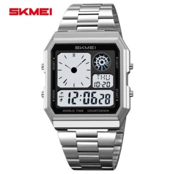 Skmei 2353 Digital watch Stainless steel strap-silver