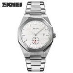 Skmei 9262 Luxury Stainless Steel Analog Watch for Men-silver