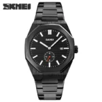 Skmei 9262 Luxury Stainless Steel Analog Watch for Men-black