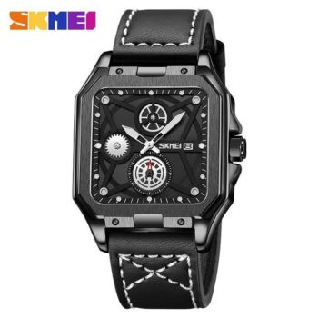 Skmei 9330 Quartz mens Watch waterproof stainless-black plain