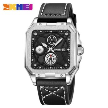 Skmei 9330 Quartz mens Watch waterproof stainless-black silver edge