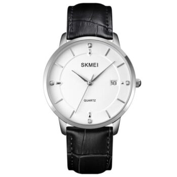 SKMEI 1801 Quartz Analog Casual Classic Men’s Watch-black silver